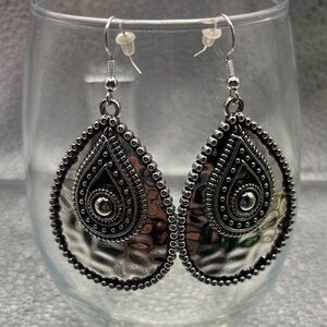 Elegant Silver Teardrop Earrings